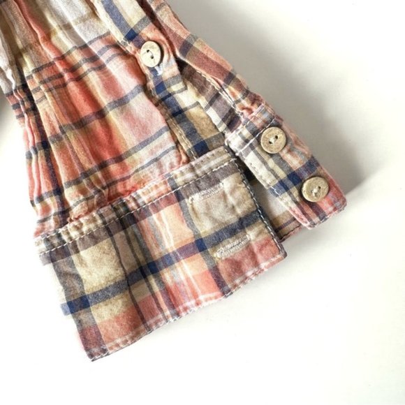 Garage Cream and Orange Long Sleeve Button Down Shirt - Picture 4 of 9